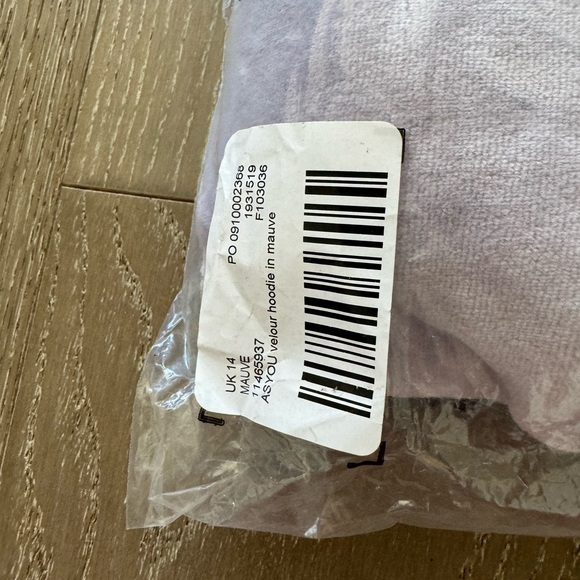 ASOS Asyou velour hoodie in mauve - Picture 5 of 6